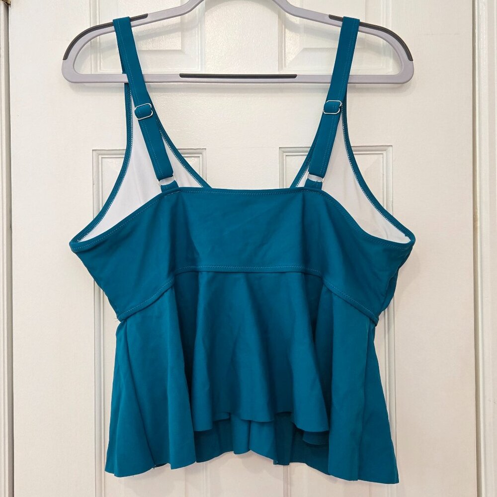 NWT BloomChic Teal Tankini top - Size 2X 18/20 - Picture 6 of 7
